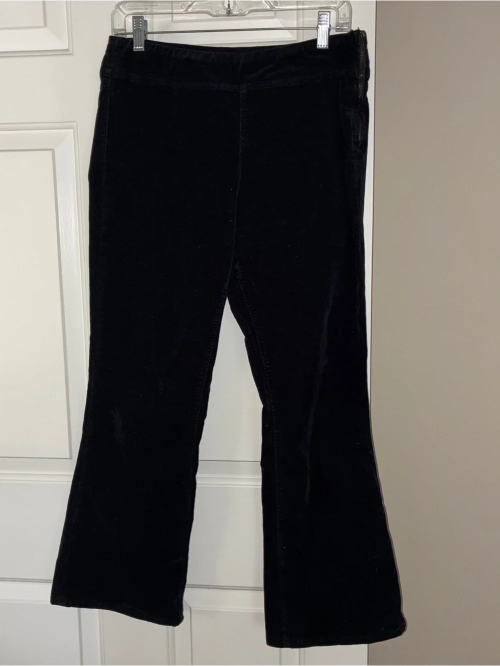 Free People In My Feelings Velvet Crop Slim Flare Pants Sz S‎